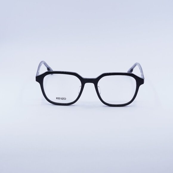 Kenzo KZ50102F 001 Eyeglasses Shiny Black 53mm Square Frame - Picture 2 of 8